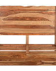 Three Piece Brown Solid Wood Bedroom Set
