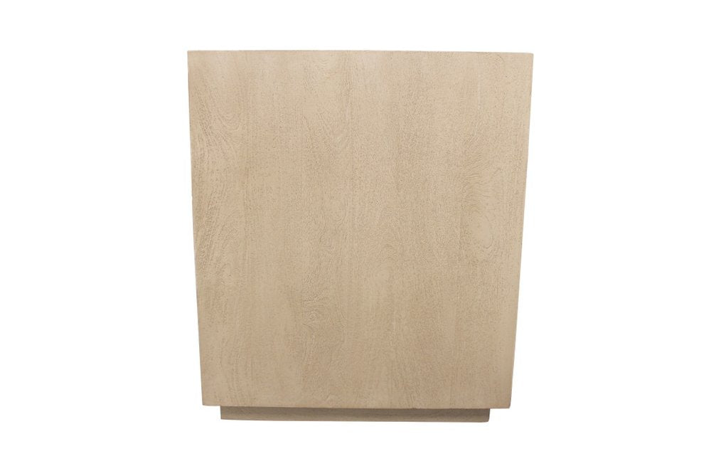 24" Natural Solid Wood Three Drawer Nightstand