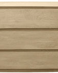 24" Natural Solid Wood Three Drawer Nightstand