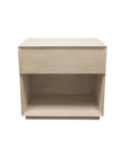 24" Natural Solid Wood One Drawer Nightstand