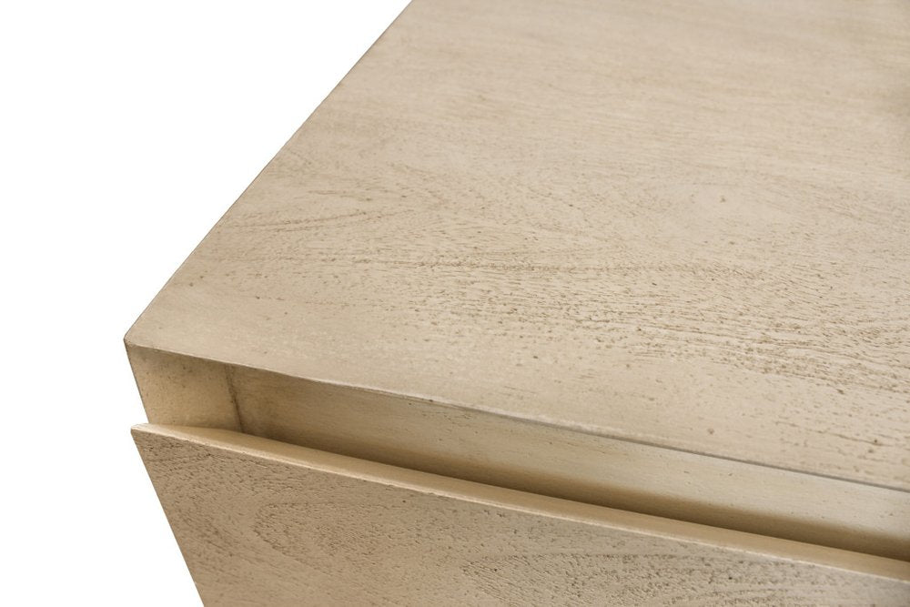 24" Natural Solid Wood One Drawer Nightstand