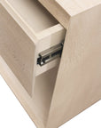 24" Natural Solid Wood One Drawer Nightstand