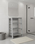 17" White Wood Bathroom Shelves