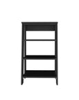 17" Black Wood Freestanding Bathroom Shelf