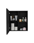 20" Black Wood Floating Bathroom Vanity