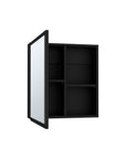 20" Black Wood Floating Bathroom Vanity