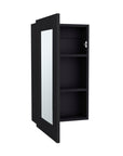 15" Black Wood Floating Bathroom Vanity