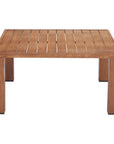32" Brown Aluminum Square Outdoor Coffee Table