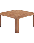 32" Brown Aluminum Square Outdoor Coffee Table