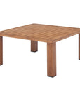 32" Brown Aluminum Square Outdoor Coffee Table