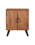 30" Brown Solid Wood Square Live Edge Nightstand