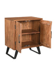 30" Brown Solid Wood Square Live Edge Nightstand