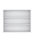 36" White Wood Three Tier Wall Mounted Floating Shelf