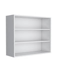 36" White Wood Three Tier Wall Mounted Floating Shelf