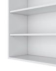 36" White Wood Three Tier Wall Mounted Floating Shelf