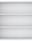36" White Wood Three Tier Wall Mounted Floating Shelf