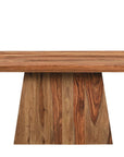 Seven Piece Brown Solid Wood Dining Set with Six Chairs