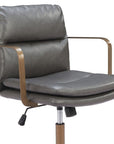 Brown and Black Adjustable Height Swivel Rolling Office Chair
