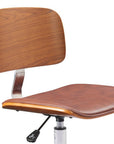 Brown Adjustable Height Rolling Office Chair
