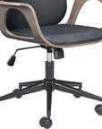 White Adjustable Height Rolling Office Chair