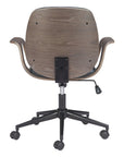 White Adjustable Height Rolling Office Chair