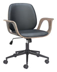 White Adjustable Height Rolling Office Chair