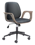 White Adjustable Height Rolling Office Chair