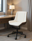 Brown Adjustable Height Rolling Office Chair