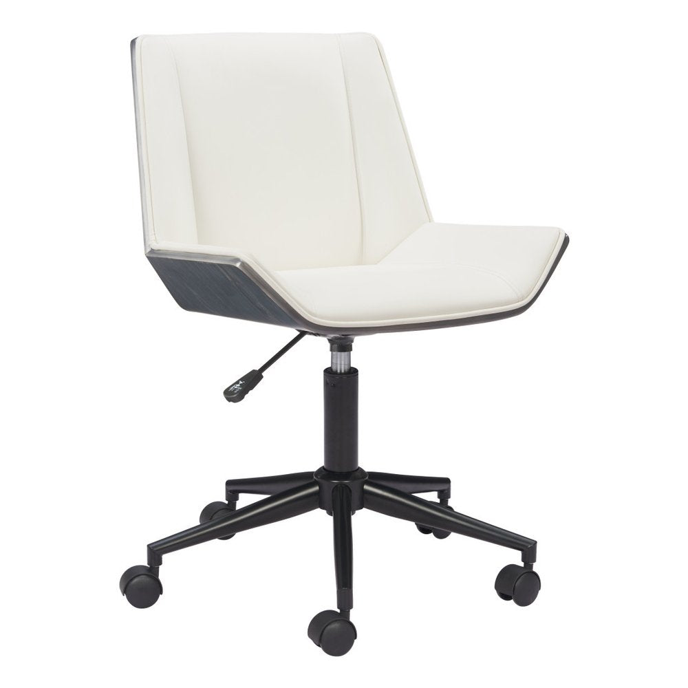 Brown Adjustable Height Rolling Office Chair