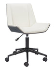 Brown Adjustable Height Rolling Office Chair