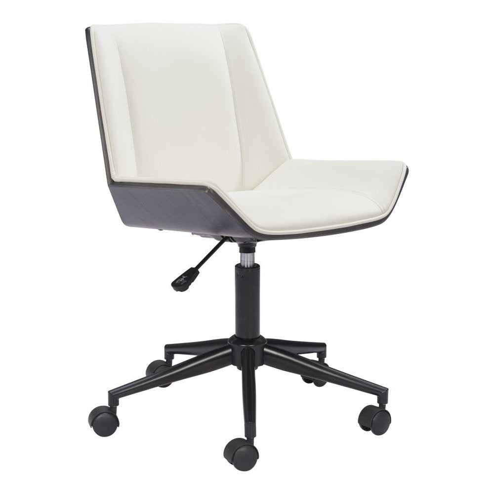 Brown Adjustable Height Rolling Office Chair