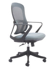 Gray and Black Adjustable Height Swivel Rolling Office Chair
