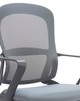 Gray and Black Adjustable Height Swivel Rolling Office Chair