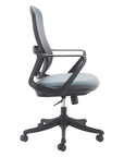 Gray and Black Adjustable Height Swivel Rolling Office Chair