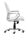 Black and Silver Adjustable Height Swivel Rolling Office Chair