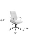 Black and Silver Adjustable Height Swivel Rolling Office Chair