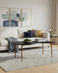 Set of Two Black and Bronze Wood and Steel Free Form Coffee And End Table