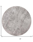 Set of Two Gray and Black Wood and Steel Round Nested Coffee Tables