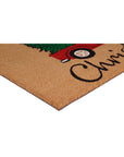 24" X 36" Brown Red And Green Christmas Merry Christmas Outdoor Coir Door Mat