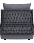 33" Gray Outdoor Accent Chair with Gray Cushions
