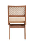 Set of Two Natural Rattan Open Back Dining Side Chairs