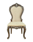 Set of Two Gray and Oak Upholstered Chenille And Solid Wood Dining Side Chairs