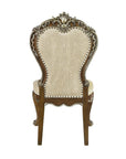 Set of Two Gray and Oak Upholstered Chenille And Solid Wood Dining Side Chairs