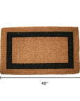 24" X 48" Brown and Black Coir Outdoor Door Mat