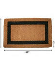 36" X 60" Brown and Black Coir Outdoor Door Mat