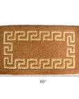 36" X 60" Brown Coir Greek Key Outdoor Door Mat
