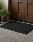 32" X 48" Black Rubber Outdoor Door Mat