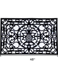 30" X 48" Black Rubber Pineapple Outdoor Door Mat