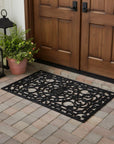 30" X 48" Black Rubber Pineapple Outdoor Door Mat
