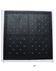 Set Of Four Square Interlocking Black Rubber Indoor Outdoor Mats